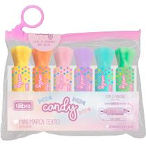 Kit Mini Marca Texto Candy Duas Pontas - 6 Cores -Tilibra