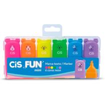 Kit Mini Marca Texto Fun Neon - 6 Cores - Cis