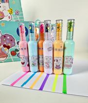 Kit Mini Marca Texto Garrafinha Gatinhos 6 Cores Q-1241 Kit Mini Marca Texto Garrafinha Gatinhos 6 Cores Q-1241