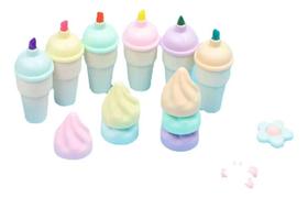 Kit Mini Marca Texto Modelo Sorvete 6cores Multiuso!!!!