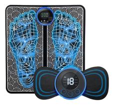 Kit Mini Massageador Elétrico + Tapete Massageador De Pés Kit Mini Massageador Elétrico + Tapete Massageador De Pés