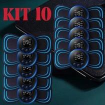 KIT Mini Massageador EMS Estimulador Elétrico De Pescoço Portátil Para Alívio Da Dor Muscular Cervical