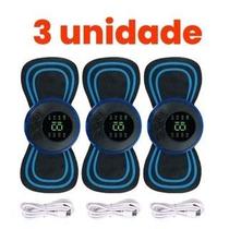 KIT Mini Massageador EMS Estimulador Elétrico De Pescoço Portátil Para Alívio Da Dor Muscular Cervical