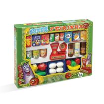 Kit Mini Mercado Super Feirinha Brincar C/ 32 peças - Pica Pau