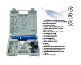 Kit Mini Micro Retífica A Bateria Sem Fio + 62 Acessorios