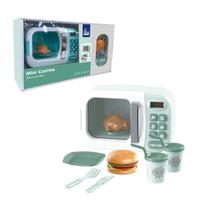 kit Mini Microondas Infantil Vintage Com Luz E Som Fenix