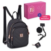 Kit Mini Mochila Rebecca Bonbon com Porta fone de Ouvido e Chaveiro