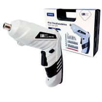 Kit Mini Parafusadeira C Luz de Led C Bateria Recarregável Acessórios 47 Pçs