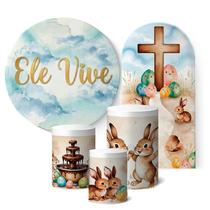Kit Mini Party Romano Feliz Páscoa Coelhos DIVERSOS Kit Mini Party Romano Feliz Páscoa Coelhos DIVERSOS
