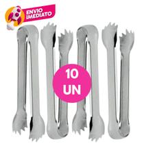 Kit Mini Pegador 12,5cm Em Aço Inoxidável Multiuso Carne Petisco Fruta Gelo Drinks