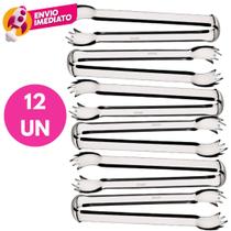 Kit Mini Pegador 12,5cm Em Aço Inoxidável Multiuso Carne Petisco Fruta Gelo Drinks