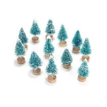 Kit Mini Pinheiros Árvore De Natal Nevada Maquete Cores