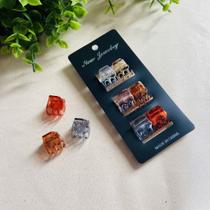 Kit Mini Piranha Colorida Metalizada com 6 Unidades