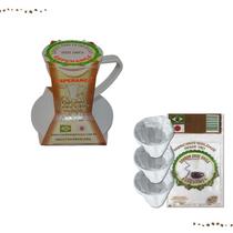 Kit Mini Porta Filtro Suporte Com Coador De Café Dose Única