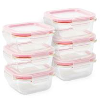 Kit Mini Potes Herméticos De Vidro Tampa Com Trava 6 Peças