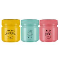 Kit Mini Potes Organizadores Bob Esponja 150ml Infantil Kit Mini Potes Organizadores Bob Esponja 150ml Infantil