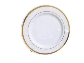 Kit Mini Pratos Acrílico Resistente Borda Dourada 18Cm -15Un Kit Mini Pratos Acrílico Resistente Borda Dourada 18Cm -15Un