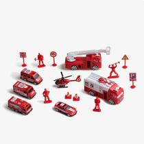 Kit Mini Resgate Bombeiros - Play Machine - Br970 - Multikids Kit Mini Resgate Bombeiros - Play Machine - Br970 - Multikids