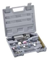 Kit mini retifica jogo esmeril pneumática acessórios maleta