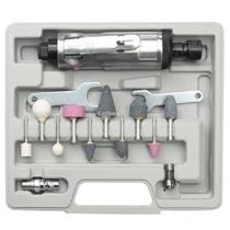 Kit mini retifica pneumatica lixadeira ferramenta esmerilhadeira com acessorios e maleta completo