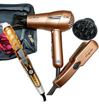 Kit Mini Secador De Cabelo Britania 1200w Difusor Chapinha Titanium Pequeno Viagem Dobrável Travel Com Bolsa Modelador Cacheador Nova Bivolt