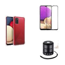Kit Mini Som Bluetooth Samsung A03s + Capa Anti Impacto + Película Vidro 3D Kit Mini Som Bluetooth Samsung A03s + Capa Anti Impacto + Película Vidro 3D