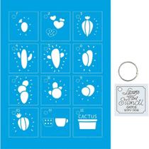 Kit Mini Stencil Cactos Stmi-006