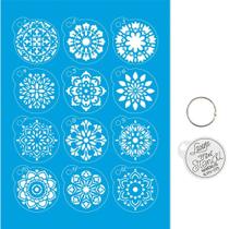 Kit Mini Stencil Chaveiro Mandalas - STMI-015