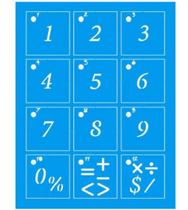 Kit Mini Stencil NÚMeros Com 14 PeÇAs 4,5cm Stmi-020 Litoarte