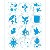 Kit Mini Stencil Religioso - Eucaristia, Primeira Comunhão - STMI-028