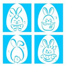 Kit Mini Stencils Coelhinhos Divertidos Kit Mini Stencils Coelhinhos Divertidos