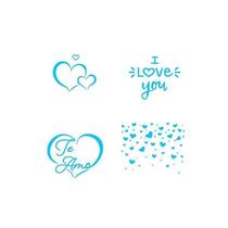 Kit Mini Stencils Coracoes C/4 Bluestar