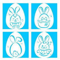 Kit mini stencils páscoa pct c/ 04 un blue star