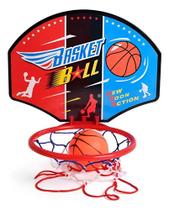 Kit Mini Tabela Basquete Infantil NBA Parede Completo Cesta Bola Bomba