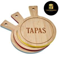 Kit Mini Tábuas para Queijo Bambu Redonda 3 Peças Colorida Hauskraft Kit Mini Tábuas para Queijo Bambu Redonda 3 Peças Colorida Hauskraft