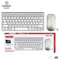 Kit Mini Teclado E Mouse Sem Fio Wireless Bluetooth Compacto KA-685 - KAPBOM