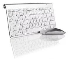 Kit Mini Teclado E Mouse Sem Fio Wireless Bluetooth Compacto