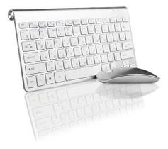 Kit Mini Teclado E Mouse Sem Fio Wireless Notebook