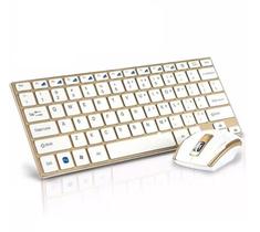 Kit Mini Teclado e Mouse Wireless BMax3910 Ultra Slim Branco - B-MAX