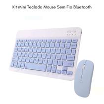 Kit Mini Teclado Mouse Sem Fio Bluetooth Notebook Pc Tablet