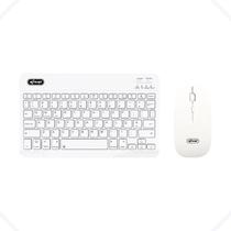 Kit Mini Teclado Mouse Sem Fio Escritório Wireless Notebook KP-TE127 - Branco