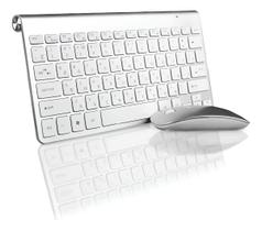 Kit Mini Teclado Mouse Sem Fio Escritório Wireless Notebook