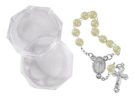 Kit Mini Terço de Pérola com Embalagem 10 Unidades