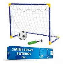 Kit Mini Trave Futebol Bola Inflável Infantil Pais & Filhos