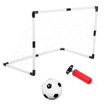 Kit Mini Trave Futebol Infantil Bola e Bomba de Ar Pequeno - Castela Kit Mini Trave Futebol Infantil Bola e Bomba de Ar Pequeno - Castela