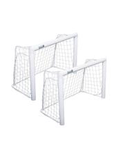 Kit Mini Trave Goool 90 Plus Futebol Aço Carbono Encaixe Branco Resistente