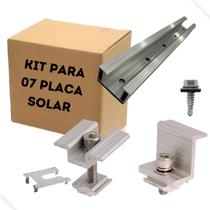 Kit Mini Trilho 260mm Para 07 Placas Completo com conectores