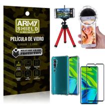 Kit Mini Tripé + Selfie Ring Light Mi Note 10/Note 10 Pro + Capa Anti Impacto + Película 3D