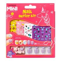 Kit Mini Unhas Autocolantes Infantil Kiss New York Impress Nail Artist Ima300b