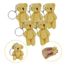 Kit Mini Ursinho Chaveiro Lembrancinha Marrom 5 Unidades - Maison Du Atelier